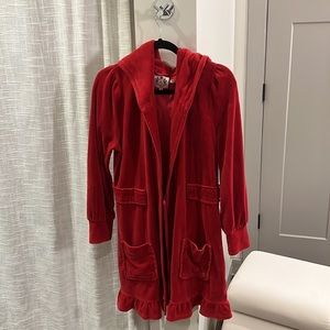 Juicy couture red hooded robe (authentic)